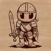 Free SVG Clipart of a Knights Shield A detailed medieval-inspired knight illustration in vector format.