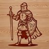 Fantasy Armor Illustration Vector illustration of a knight's helmet and armor, suitable for various design applications.