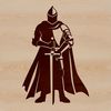 Free Medieval Knight Illustration A medieval knight in armor, suitable for vector art and graphic design projects.