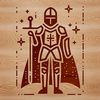 Beautiful Medieval SVG Icon A medieval knight illustration in a detailed vector format.
