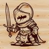 Knight character design as a digital clip art graphic.