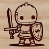 Free Medieval Clip Art Image A medieval-style knight in armor, suitable for cutting out with a craft cutter or laser machine.