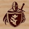 Armored Crusader Clip Art A medieval-style knight in armor, depicted as a vector illustration.