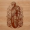 Ornate Medieval Knight Illustration A medieval knight illustration with ornate details, suitable for various digital formats.