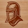Free Vector Art Knight Head A medieval knight's head rendered in vector art.
