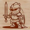 Medieval Hero SVG Clip Art SVG graphic of a knight, suitable for digital art projects.