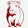 Vector Illustration of a Capybara Large rodent native to South America, depicted in a digital vector format.