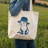 Cricut Cut File Ferret Design Illustrated ferret wearing a hat, designed as a vector graphic for crafting and DIY projects.