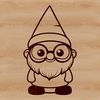 A mythical creature with a knomelike appearance, standing upright and wearing glasses.