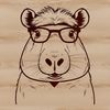 Rodent in Spectacles Vector Illustration A rodent animal wearing glasses in a vector design.