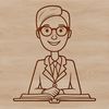 School Staff Clipart Design A vector graphic image depicting a teacher, suitable for use in educational contexts or as a design element.