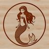 Myths and Legends Illustration An illustration of a mythical creature with the upper body of a woman and lower body of a fish.