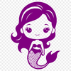 Magical Sea Siren A mythical sea creature with human upper body and fish lower body.