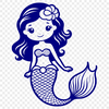 A mythical sea creature with human upper body and fish lower body, designed as a vector graphic.