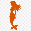 A mythical sea creature with human upper body and fish lower body, suitable for vector art and cutting machine designs.