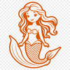 A mythical underwater creature with human upper body and fish lower body.