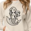 Enchanting Sea Siren Vector Image A mythical sea creature with human upper body and fish tail, depicted in vector format.