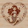 Underwater Beauty Vector Illustration A mythical aquatic creature with a human upper body and fish tail, designed as a vector graphic.