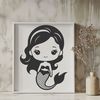 Mythical Mermaid Illustration A mythical mermaid figure depicted in a vector design.