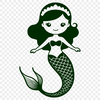 Mythical Mermaid Illustration in Colorful Vector Art A colorful illustration of a mythical mermaid creature in vector format.