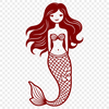 Mythical Aquatic Beauty A mythical aquatic creature with a humanoid upper body and fish tail.