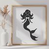 Free Vector Mermaid Graphic Art A mythical mermaid illustration created as a vector graphic.
