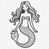 A mythical sea creature with a human upper body and fish tail, depicted in a digital format.