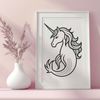 A mythical creature with the upper body of a mermaid and the lower body of a horse, depicted in a simplified vector style.