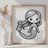 Mythical Mermaid Vector Graphic A colorful illustration of a mythical mermaid figure in a flowing tail.