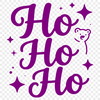 A festive Christmas quote Ho Ho Ho Merry Christmas in bold, decorative letters with a holiday theme.