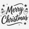 Vector illustration of merry Christmas quotes and phrases in a festive font.