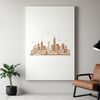 Skyline Graphic Art A detailed illustration of a city skyline, perfect for vector design and cutting machine projects.