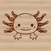 Beautiful Salamander Portrait An illustration of a salamander's head, specifically an axolotl, with detailed features.