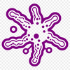 A simple illustration of bacteria cells with basic shapes, ideal for vector graphics and design.