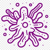 A microscopic representation of bacteria in simple lines, suitable for digital cutting machines.