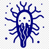 Free SVG Germs Clipart A microscopic illustration of a bacteria cell, suitable for vector art designs.