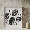 A colorful representation of bacteria, ideal for various design applications.