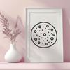 Single Bacterium SVG Design A microscopic illustration of a single bacterium, suitable for vector graphic designs.