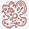 Bacteria cell illustration in vector format.