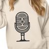 Bold Microphone Icon A digital microphone symbol with bold lines and geometric shapes, suitable for graphic design and vector art projects.
