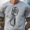 Free SVG Clip Art Microphone An illustration of a microphone, suitable for vector art designs and cutting machines like Cricut.