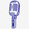 A high-resolution digital illustration of a microphone in vector format.