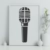 Digital Design Mic Symbol Microphone symbol in vector format for digital design projects.