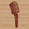 Illustrative vector graphic of a microphone.
