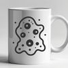 Single Cell Bacteria Illustration A simple vector illustration of a single cell bacterium with basic cellular structure.