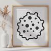 Vector graphic germs icon An illustrative representation of a single-celled microorganism in vector format.