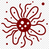 Bacterial Shape Design for Crafting Projects Simple vector drawing of a bacteria microorganism for graphic design projects.