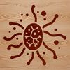 Rounded Bacterium Cell Body Vector Art A simple illustration of a bacterium with a rounded cell body and extended flagella, created as a vector graphic.