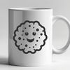 Microscopic Wonder A detailed illustration of bacteria in a microscopic environment.