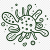 A digital representation of a microscopic bacterium, suitable for vector art and clip art designs.